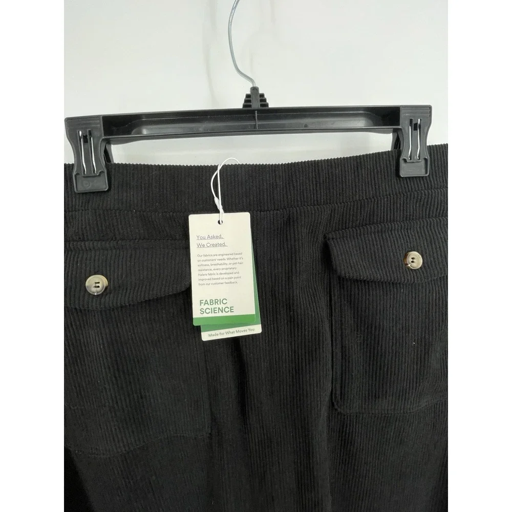 NWT Halara Womens XL Black Aura Cord Cloud Skirt Soft‎ Stretchy